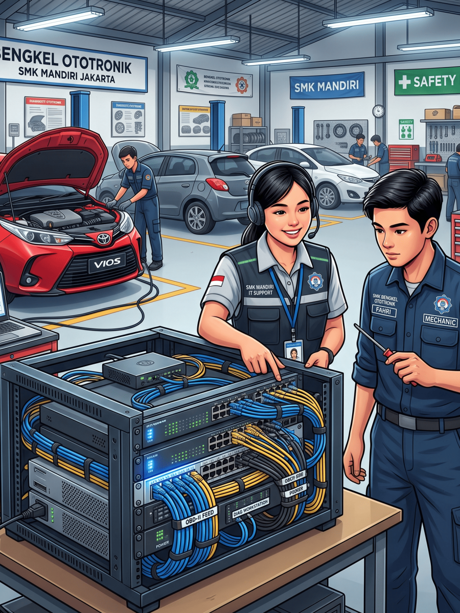 OtoNet Connect Pro™ - Paket Lab Ototronik IoT & Infrastruktur Jaringan Bengkel